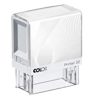 Colop Printer 20 G7 14x38mm Blanco/Azul Sin Placa de Texto Personalizada