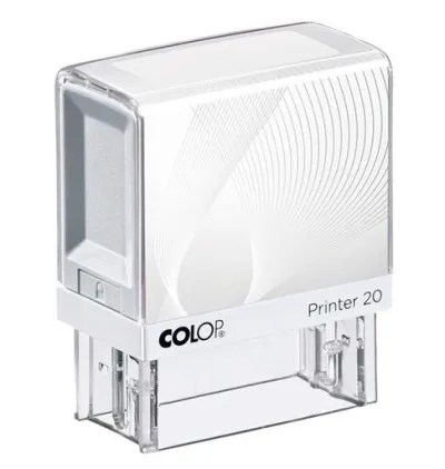 Colop Printer 20 G7 14x38mm Blanco/Azul Sin Placa de Texto Personalizada