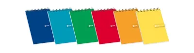 Enri Bloc Espiral 80 Hojas Cuadricula 4x4mm Tapa Blanda Colores Surtidos