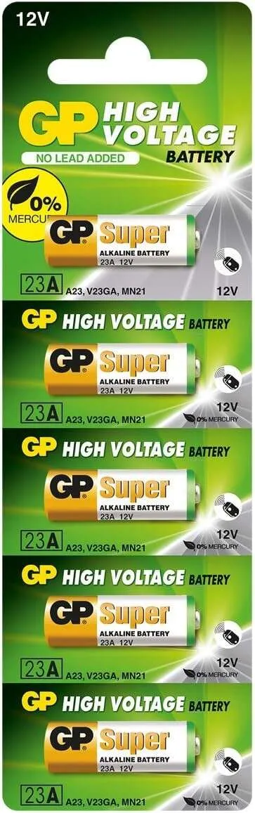 GP Batteries Pack de 5 Pilas Alcalinas 23A 12V