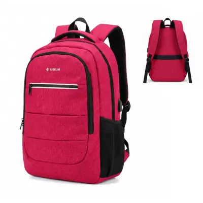 Subblim City Plus Mochila para Portátil 16" Resistente al Agua con Puerto USB-C Color Rojo