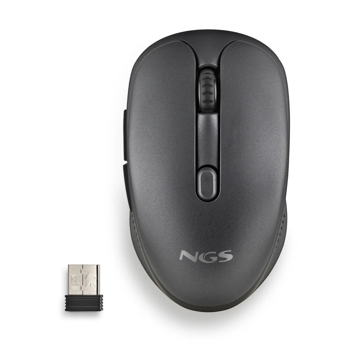 Mouse Ngs Wireless Evo Rust Black Recargable Con Teclas Silenciosas
