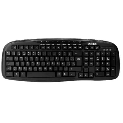 Nilox Teclado Multimedia USB Negro