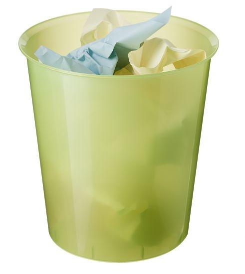Archivo 2000 Papelera De Plástico Archivo 2000 Opcional Aro Sujetabolsas Capacidad 16 Litros 290X310 Mm Kiwi Traslucido