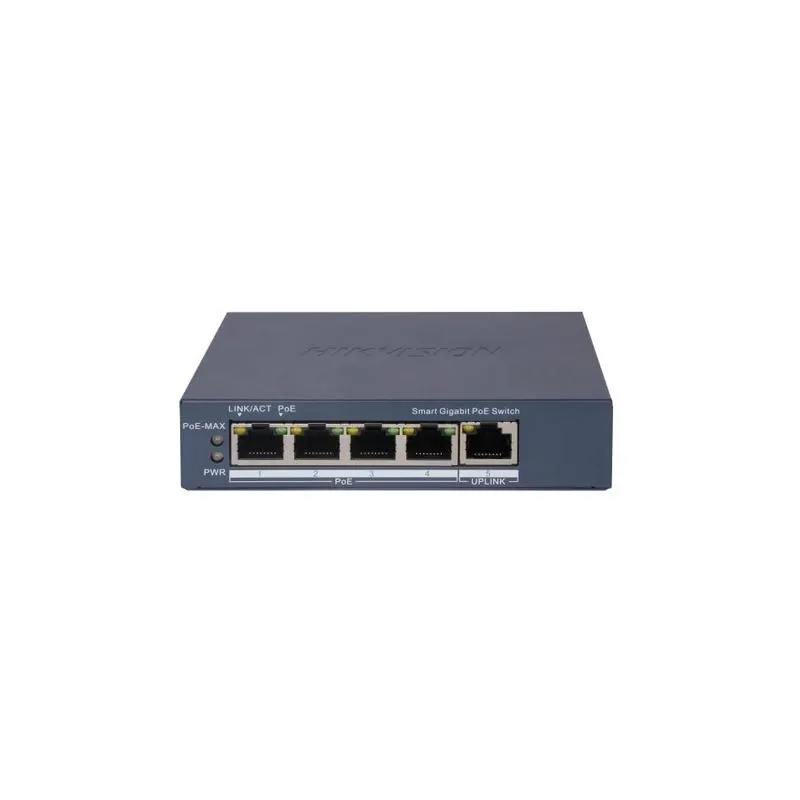 Hikvision DS-3E1505P-EI Switch PoE de 5 Puertos Gigabit Ethernet
