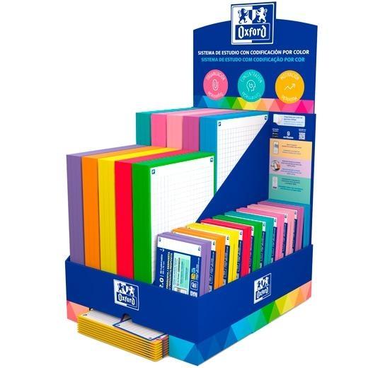 Oxford Flashcards Expositor 20 Paq. A5 + 40 Paq. A7 Colores Surtidos
