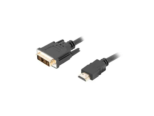 Lanberg Adaptador de Cable de Vídeo HDMI Tipo A a DVI-D 3 m Negro