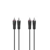 Hama Cable De Audio RCA Estéreo 3m Doble Conector Macho Negro