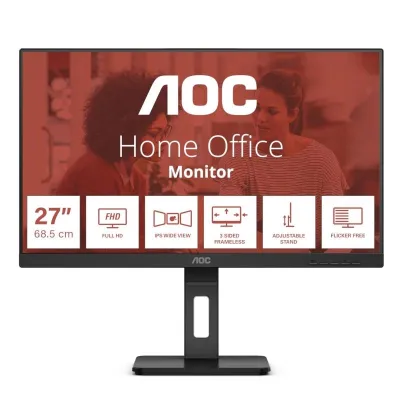 AOC Monitor 27" FHD 75Hz 4ms DP HDMI VGA VESA Audio 27E3QAF