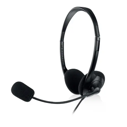 Ewent Auriculares Estéreo USB con Micrófono Integrado y Cable de 2.1m - Negro