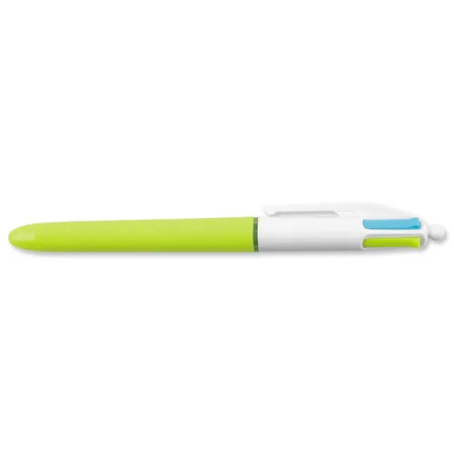 Bic Bolígrafo 4 Colores Fun Pastel Cuerpo Blanco/Azul Caja 12 Unidades
