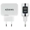Aisens Cargador USB 17W 5V/3.4A, 2 Puertos USB-A con Control AI, Blanco