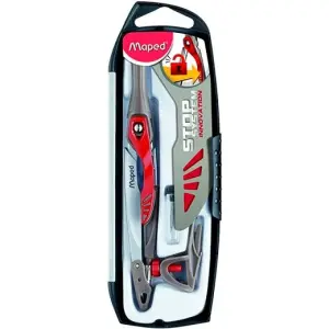Maped Compás Stop System con Mina, Pack de Minas y Adaptador