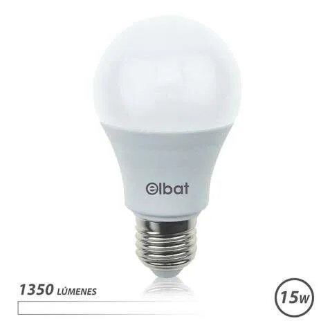 Elbat Bombilla LED A60 15W E27 1350lm 4000K Luz Blanca
