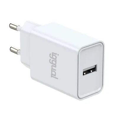 iggual Cargador de Pared 1xUSB-A 5V/2.4A (12W)