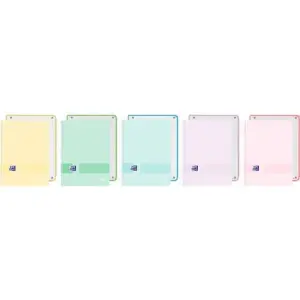 Oxford Cuaderno Europeanbook 1 Live&Go 80H A4+ 5x5 Tapa Plástico Opaco Surtidos Pastel
