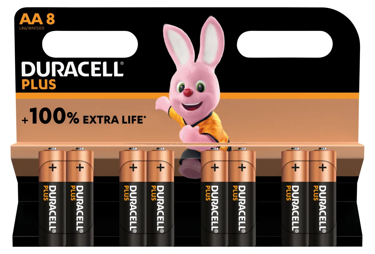 Duracell Plus Power Pila Alcalina AA LR6 Blister*8