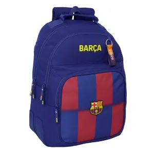 Safta Mochila Escolar F.C. Barcelona 20L Adaptable a Carro 3 Compartimentos 32x42x15cm Rojo y Azul
