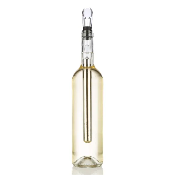Innovagoods Enfriador De Vino Con Aireador - Doble Funcion - Acero Inoxidable Y Abs - Compacto Y Portatil - 2.5X12X1.5Cm - Color Blanco