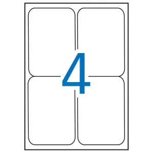 Apli Etiquetas Adhesivas 99,1x139mm Inkjet/Láser 4x100 Hojas Blancas
