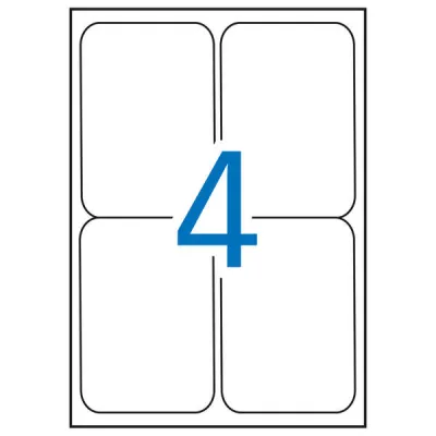 Apli Etiquetas Adhesivas 99,1x139mm Inkjet/Láser 4x100 Hojas Blancas