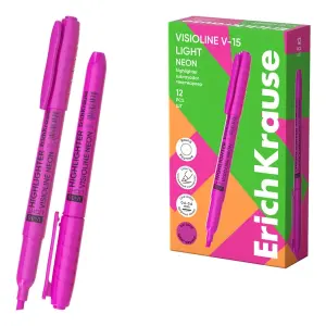ErichKrause Visioline V-15 Marcador Fluorescente Rosa Punta Biselada 0.6-3.5mm