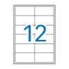 Apli Pack de 1.200 Etiquetas Rectangulares 97x42,4mm Adhesivo Removible Color Blanco