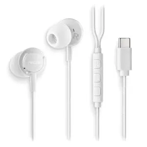 Ngs Cross Step Auriculares Intraurales Con Microfono - Usb-C - Boton Multifuncion - Color Blanco