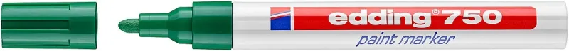 Edding 750 Rotulador Permanente - Punta Redonda - Trazo Entre 2 Y 4 Mm. - Tinta Opaca - Secado Rapido - Color Verde