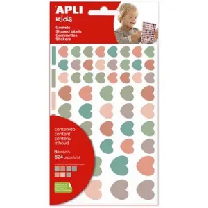Apli Gomets Corazones Nordik Removibles 624U - 6 Hojas Surtidas