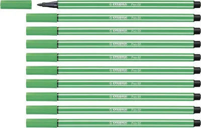 Stabilo Pen 68 Rotulador Punta de Fibra 1mm Tinta a Base de Agua Color Verde