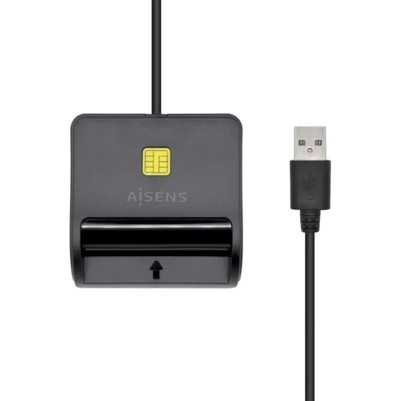 Aisens Lector De Tarjetas Inteligente DNI Con Lector De Tarjetas SIM, SD, MMC, MicroSD, RS-MMC