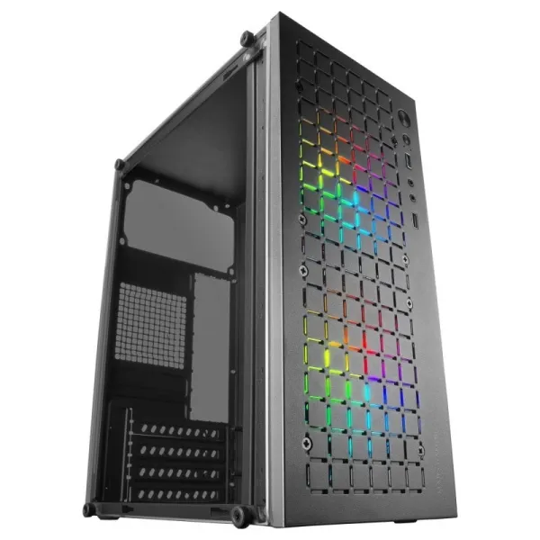 Mars Gaming MC-Core Caja MicroATX Gaming Negra Con Ventana Lateral Y 2 Ventiladores FRGB 120mm