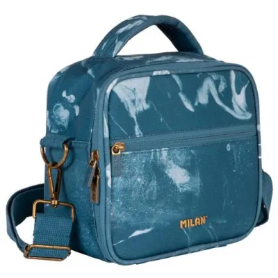 Milan Bolsa Isotérmica Porta Alimentos 3,5L con 3 Recipientes Serie Lava Azul