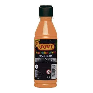 Jovi Tempera Paint Fosforescente 250ml Naranja - Brilla en la Oscuridad