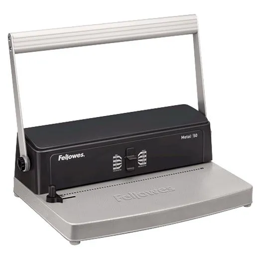 Fellowes Encuadernadora Manual A4 Metal 50 - Perfora 12 Hojas, Encuaderna 450 Hojas