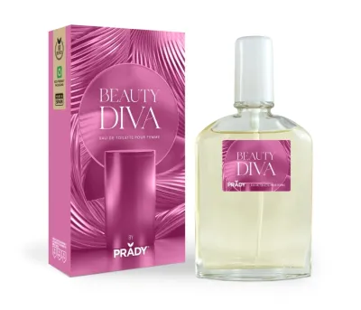 Prady Colonia de Mujer Beauty Diva - Frasco de 90 ml - Spray Pulverizador