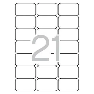 Apli Etiquetas Adhesivas 63,5X38,1Mm Inkjet/Láser C/Romos 21 X 25H Blanco