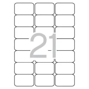 Apli Etiquetas Adhesivas 63,5x38,1mm Inkjet/Láser con Romos 21 x 25H Blancas