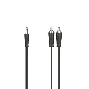 Hama Cable de Audio Estéreo 2x RCA Macho a Jack 3.5mm 1.5m Negro