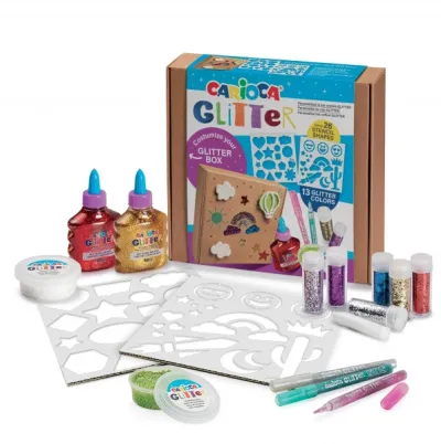 Carioca Glitter Creator Pack 13 Productos Glitter y 26 Plantillas