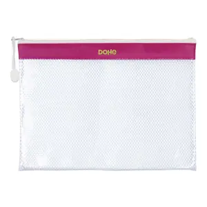 Dohe Bolsa Cremallera PVC 32x24mm para Documentos A4 Resistente y Duradera