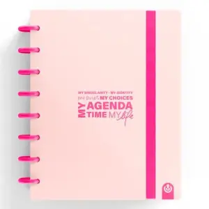 Carchivo Agenda De Discos A5 80H 100Gr Neón Rosa Pastel