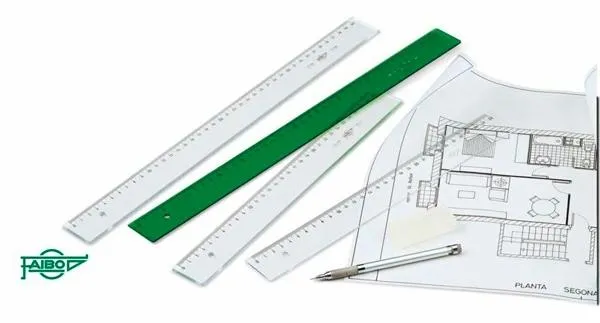 Faibo Regla 40Cm Metacrilato Verde