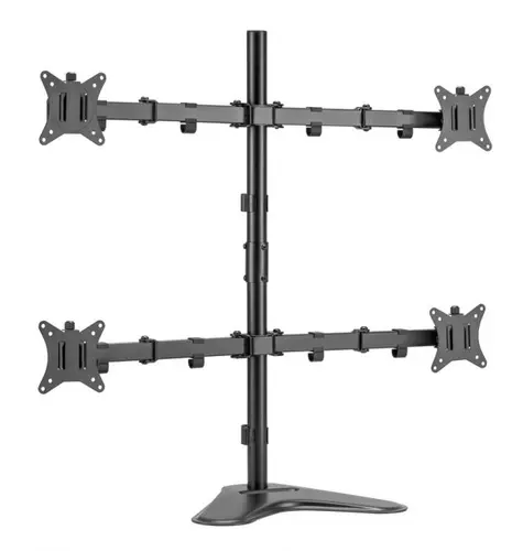 Soporte De Mesa Con Base Equip 650127 Para 4 Pantallas 17"-32" Doble Brazo Articulado Vesa Standard Hasta 9Kg