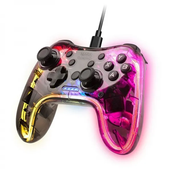 Mars Gaming Gamepad USB-A / USB-C 20 Botones RGB Neon