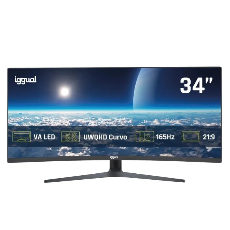 Iggual Monitor 34" Uwqhd 1Ms 2Dp 2Hdmi Mm Aa Curvo