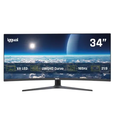 iggual Monitor Curvo 34" UWQHD 1ms 2DP 2HDMI