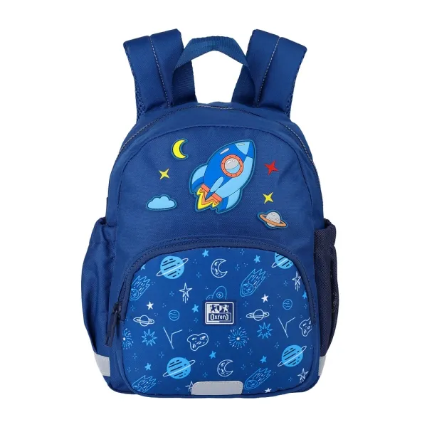 Oxford Space Mochila Infantil 8.5L - 2 Bolsillos Laterales Con Goma Eslastica - Espalda Acolchada Ergonomica - Elementos Reflectantes - Asas Acolchadas Y Ajustables - Material Repelente Al Agua - Color Azul