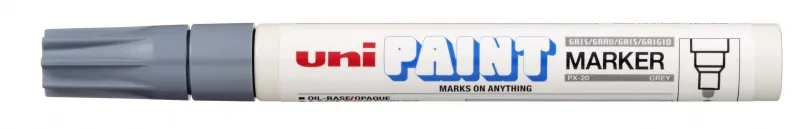Uni-Ball Marcador Permanente Paint Marker PX-20(L) Gris
